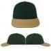 USA Made Hunter Green-Khaki Lowstyle Structured Cap