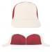 USA Made White-Red Lowstyle Structured Cap