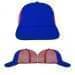 USA Made Royal Blue-Red Lowstyle Structured Cap