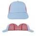 USA Made Light Blue-Red Lowstyle Structured Cap