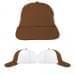 USA Made Brown-White Lowstyle Structured Cap