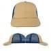 USA Made Khaki-Navy Lowstyle Structured Cap
