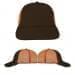 USA Made Black-Orange Lowstyle Structured Cap