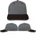 USA Made Light Gray-Black Prostyle Structured Cap