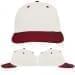 USA Made White-Red Prostyle Structured Cap