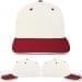 USA Made White-Red Prostyle Structured Cap