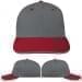 USA Made Light Gray-Red Prostyle Structured Cap