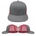 Light Gray-Red Eyelets Mesh Back Snapback Prostyle, Virtual Image