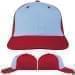 USA Made Light Blue-Red Prostyle Structured Cap