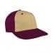 Khaki Prostyle Structured-Burgundy Back Half, Visor