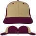 USA Made Khaki-Burgundy Prostyle Structured Cap