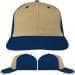 USA Made Khaki-Navy Prostyle Structured Cap