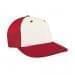 White Prostyle Structured-Red Back Half, Visor