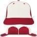 USA Made White-Red Prostyle Structured Cap