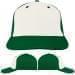 USA Made White-Kelly Green Prostyle Structured Cap