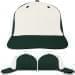 USA Made White-Hunter Green Prostyle Structured Cap