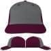 USA Made Light Gray-Burgundy Prostyle Structured Cap