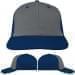 USA Made Light Gray-Navy Prostyle Structured Cap
