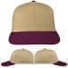 USA Made Khaki-Burgundy Prostyle Structured Cap