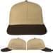 USA Made Khaki-Black Prostyle Structured Cap