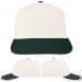 USA Made White-Hunter Green Prostyle Structured Cap