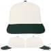 USA Made White-Hunter Green Prostyle Structured Cap