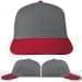 USA Made Light Gray-Red Prostyle Structured Cap