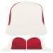 USA Made White-Red Prostyle Structured Cap