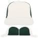 USA Made White-Hunter Green Prostyle Structured Cap