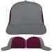 USA Made Light Gray-Burgundy Prostyle Structured Cap