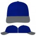 Royal Blue-Light Gray Domestic Velcro Dad Cap VIRTUAL Image
