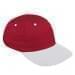 Red Unstructured "Dad"-White Visor, Eyelets
