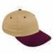 Khaki Unstructured "Dad"-Burgundy Visor, Eyelets