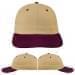 USA Made Khaki-Burgundy Unstructured "Dad" Cap