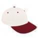 White Unstructured "Dad"-Red Visor, Eyelets