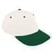 White Unstructured "Dad"-Kelly Green Visor, Eyelets