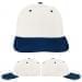 USA Made White-Navy Unstructured "Dad" Cap