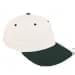 White Unstructured "Dad"-Hunter Green Visor, Eyelets