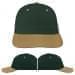 USA Made Hunter Green-Khaki Unstructured "Dad" Cap