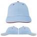 USA Made Light Blue-Red Unstructured "Dad" Cap