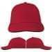 Red-Black Canvas Leather Dad Cap, Virtual Image
