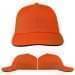 Orange-Black Brushed Leather Dad Cap, Virtual Image