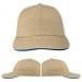 Khaki-Navy Canvas Leather Dad Cap, Virtual Image