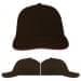 Black-Red Canvas Leather Dad Cap, Virtual Image