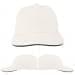 White-Hunter Green Canvas Leather Dad Cap, Virtual Image