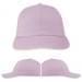 Pink-White Twill Leather Dad Cap, Virtual Image