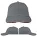 Light Gray-Red Pro Knit Leather Dad Cap, Virtual Image
