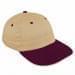 Khaki Unstructured "Dad"-Burgundy Visor, Eyelets