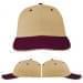 USA Made Khaki-Burgundy Unstructured "Dad" Cap