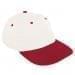 White Unstructured "Dad"-Red Visor, Eyelets